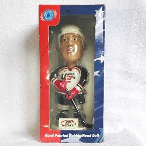 2001 Team USA Hockey John LeClair Genuine Hand Painted Bobble Head BNIP!!